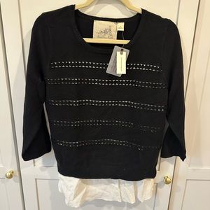 Anthropologie Sweater with Blouse